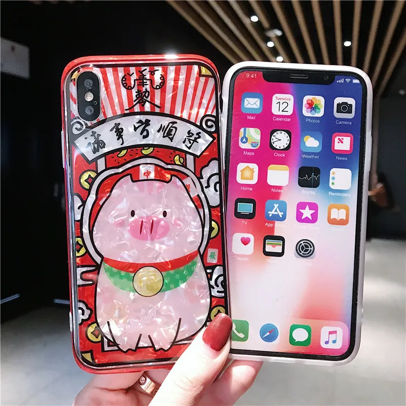 Чехол One Night богата Lucky Cat Shell с узором мягкий для IPhone X 6 XS 6S 7 8 XR MAX Phone Plus |