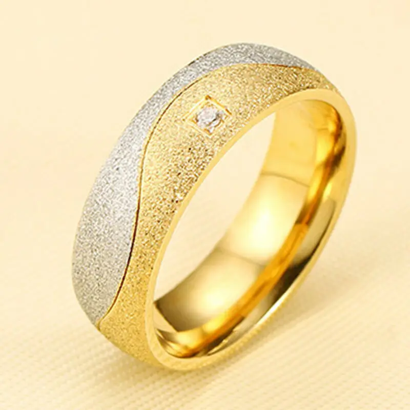 Модное твиловое матовое кольцо для влюбленных из титановой стали подарок на день