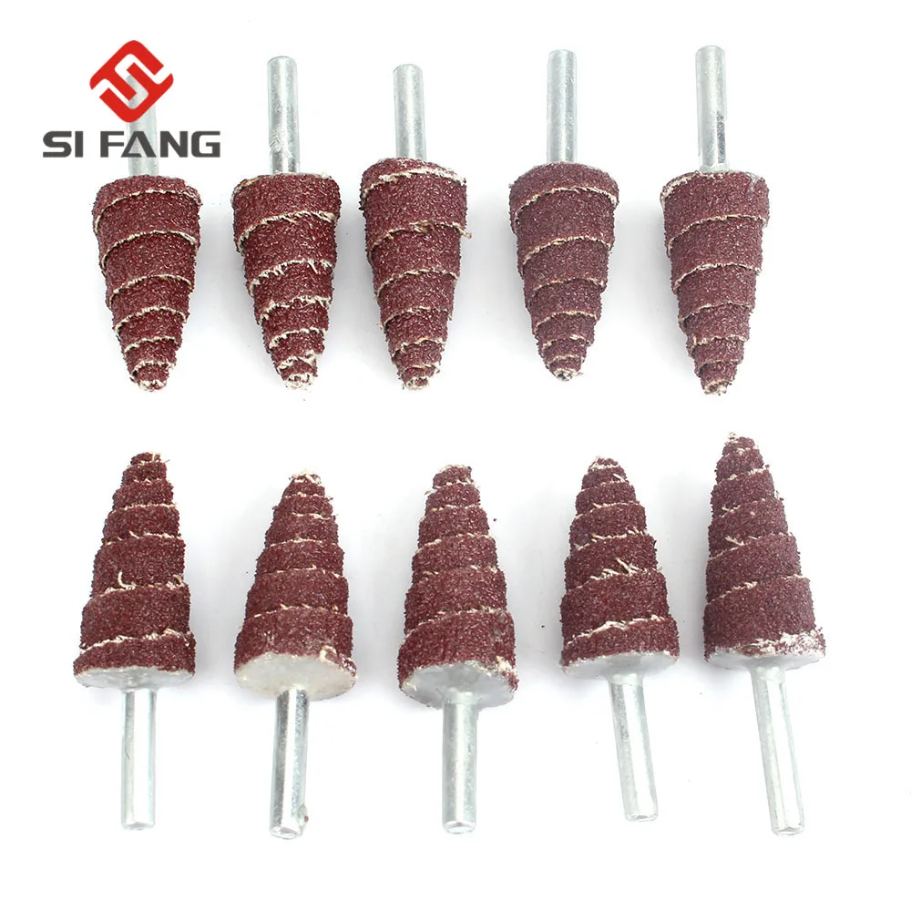 Коническая конусная Шлифовальная головка SI FANG 10 ~ 50 шт. 320 Грит наждачная бумага