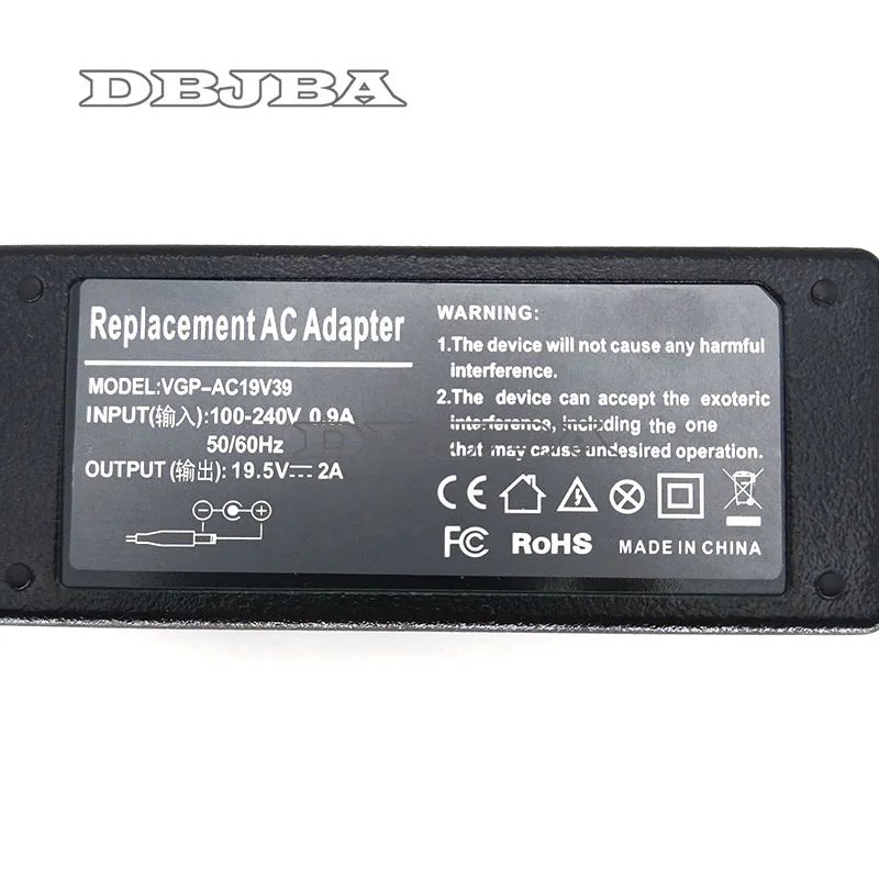 19 5 V 2A 40W AC адаптер для ноутбука Зарядное устройство источник питания Sony VGP AC19V39
