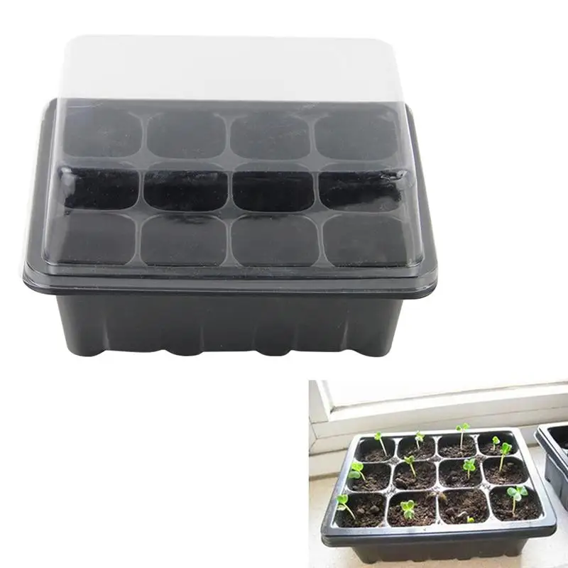 OUNONA поднос для рассады Sprout Plate 12 Полость питомник лоток горшков крышки коробка
