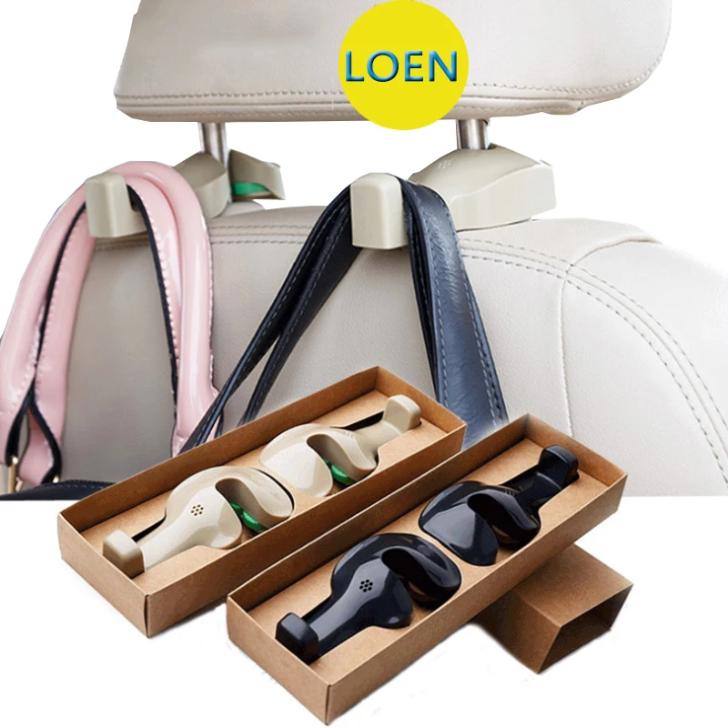 

1pair Car Clips Seat Back hook Fastener Auto Clip Auto Interior Accessories Bags Auto Portable Hanger Purse Bag Organizer Holder