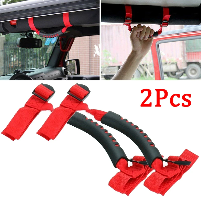 Для автомобиля Jeep Wrangler CJ YJ TJ JK JL 2шт Тонкий неограниченный рулон бар захватные ручки|Подлокотники| |
