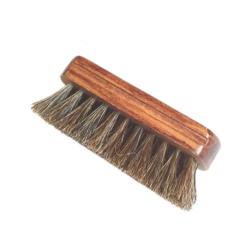 1PCS Car Brush Brown Horse Hair For Shoe Shine Brushes Wooden Handle Seat Boots Leather Care Cleaning | Автомобили и мотоциклы