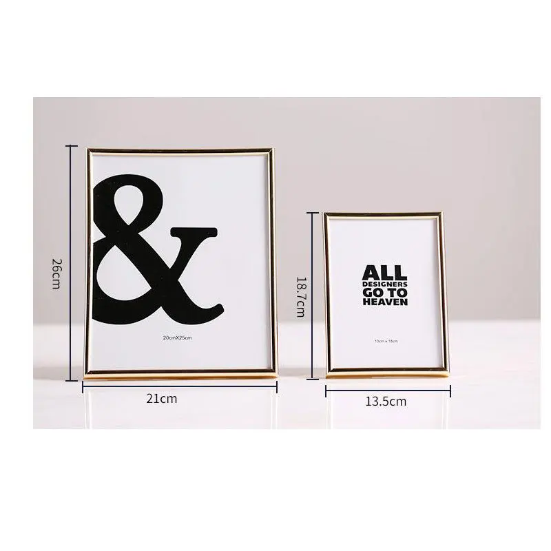 Gold theme simple photo frame plastic for 5x7in and 8x10in picture gold home decoration christmas gift|photo frame|simple frameplastic |