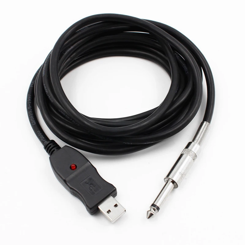FULL W780 3 м гитарный бас 1/4 'ƌ мм разъем к USB Соединительный инструмент кабель