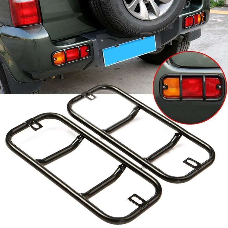

2pcs/set Black Metal Car Rear Bumper Fog Light Frame Trim Cover For Suzuki Jimny 2007-2015