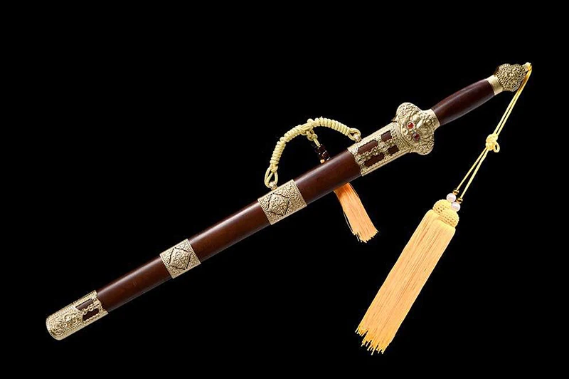 Полностью ручной работы китайский дамасский меч в сложенном виде сталь полное