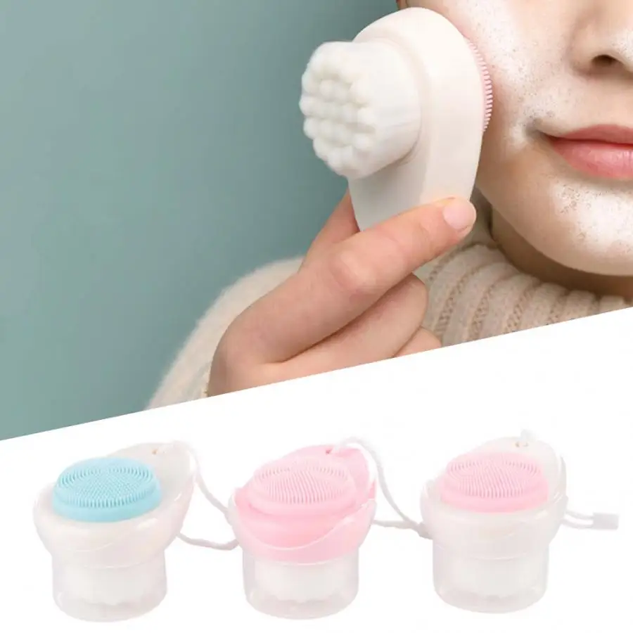 Светодиодная маска для лица портативная силиконовая щетка очищения 3D