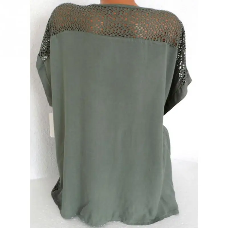 5XL плюс Размер Женская Повседневная Блузка Летучая мышь крыло рукава V шеи топы