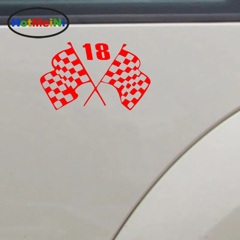 HotMeiNi Racing Flags 18 Веселая наклейка для гоночного автомобиля наклейки спортивных