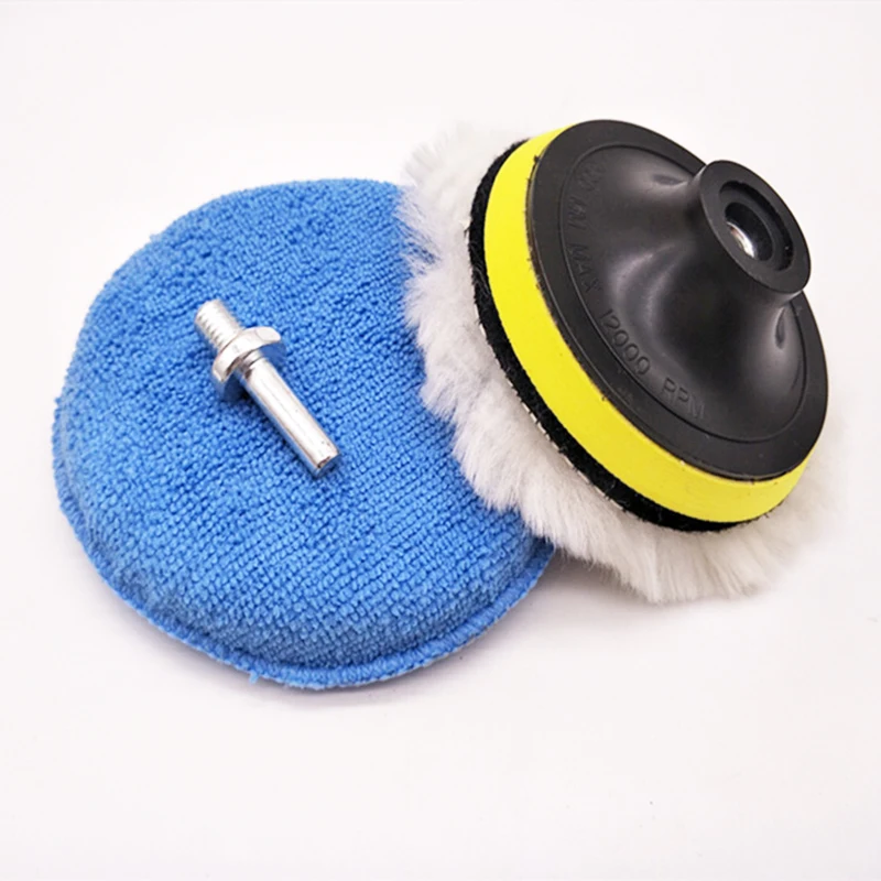 12 шт./компл. 4 дюйма Губка для полировки воском полировка круглые насадки с Дрель адаптер|Детали