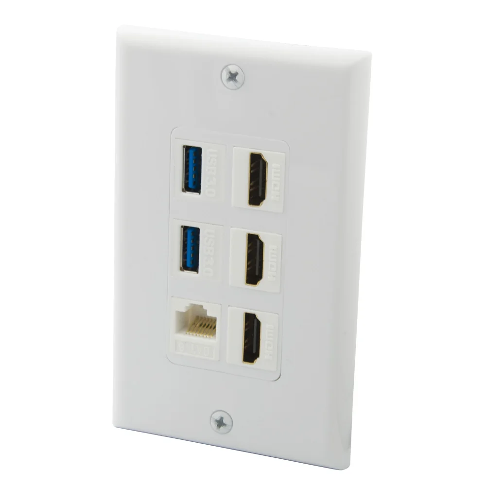 1 комплект декоративный стиль 3 порта s HDMI 2 USB 0 Порт CAT6 RJ45 розетка к