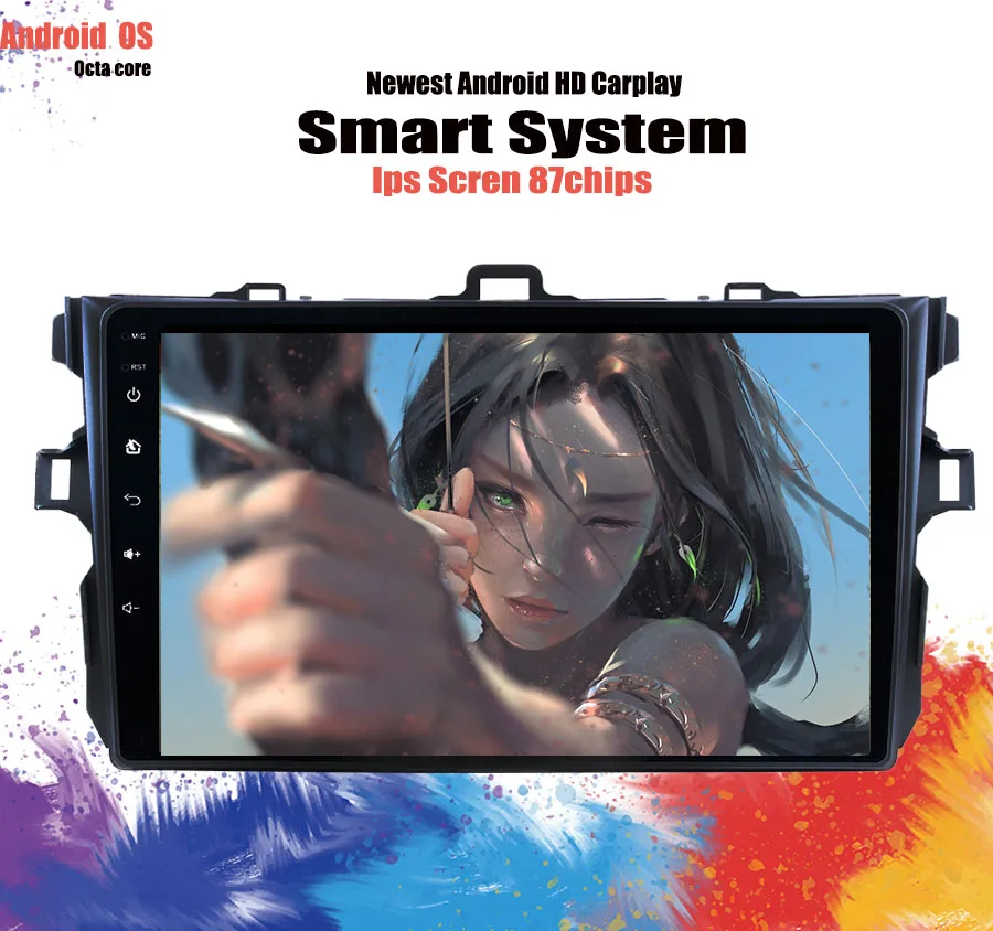 Android 10 0 автомобильный dvd плеер для Toyota corolla 2007 2008 2009 2010 2011 gps навигация 2 din Carplay Радио