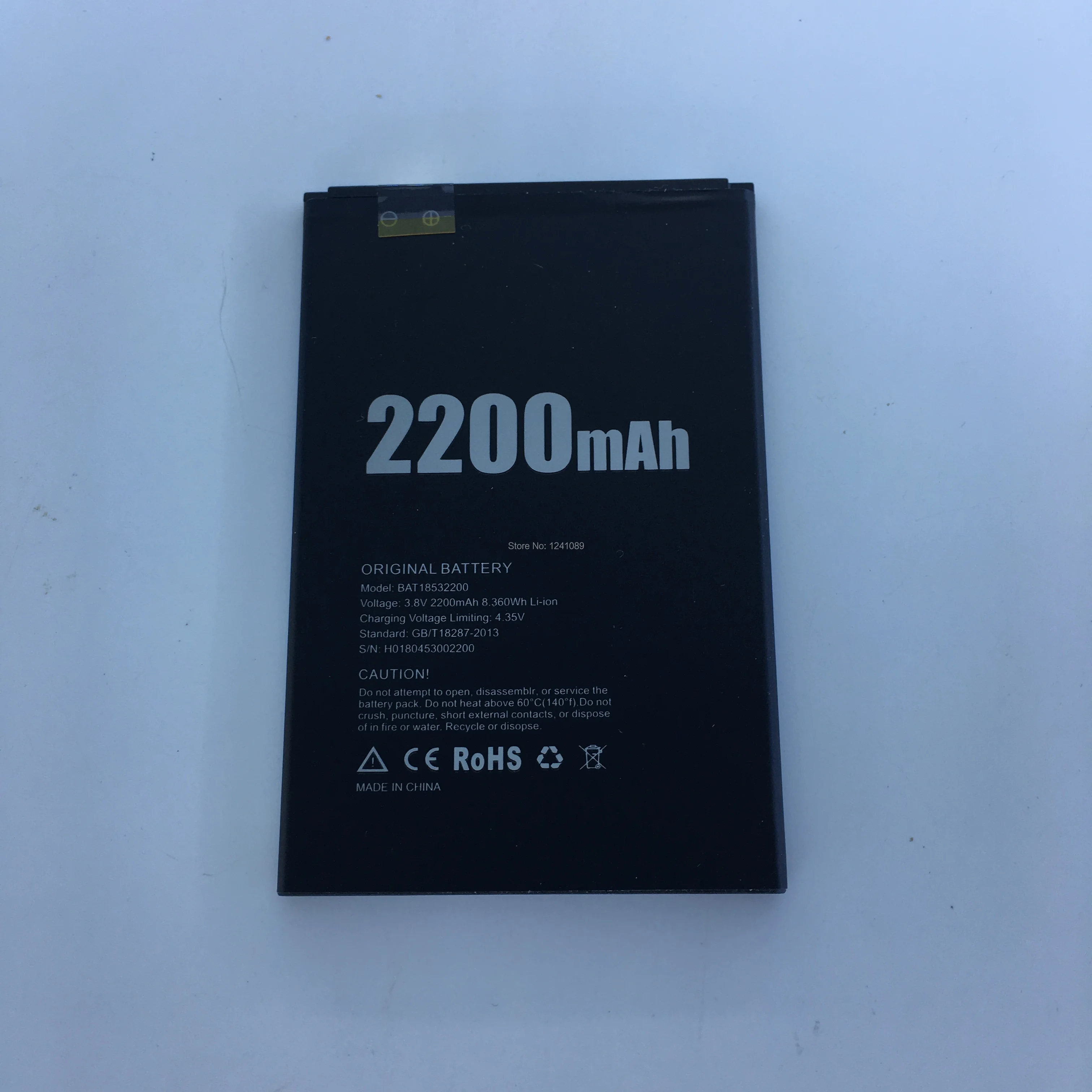100% Оригинальный аккумулятор Для DOOGEE X53 2200 мАч с длительным временем работы в