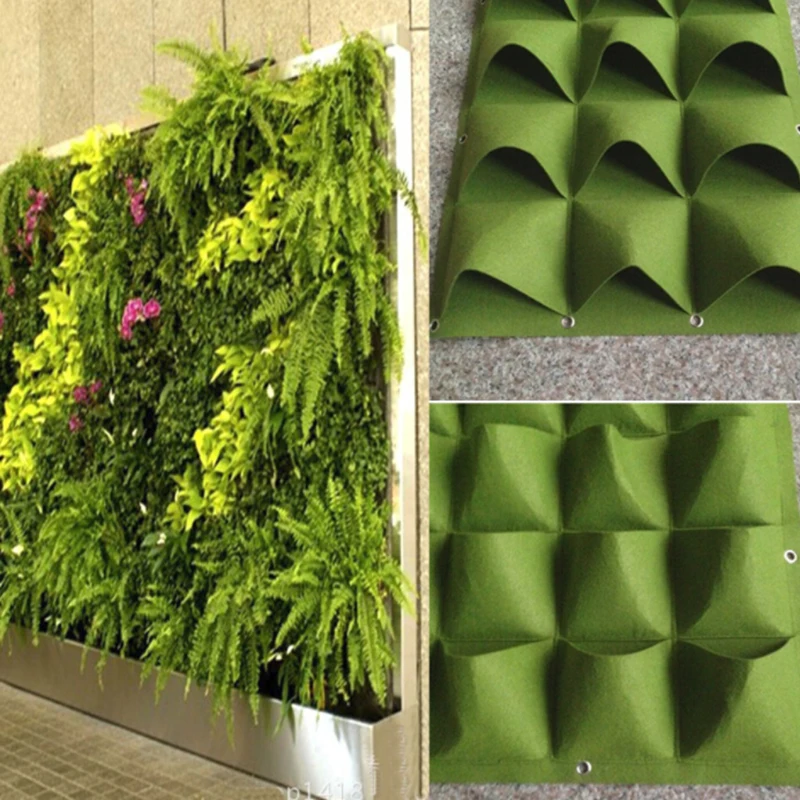 Стена-вертикальные зеленый цветок завод стены Войлок нетканые ткани посадки
