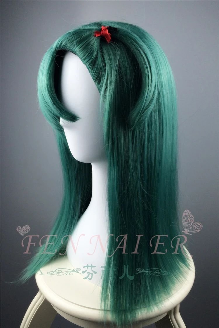 Dragon Ball Bulma зеленый парик для косплея синие короткие прямые волосы для лица хвост для взрослых