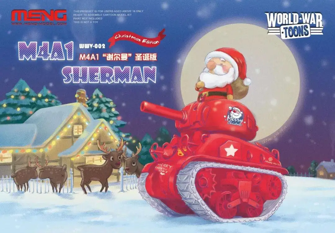 Meng Xmas WWV 002 M4A1 Шерман Q Editon сборочная модель специальный Рождественский