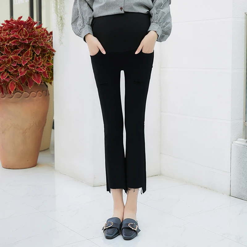 Весна-Осень 2020 брюки для беременных женщин с асимметричным подолом кисточками