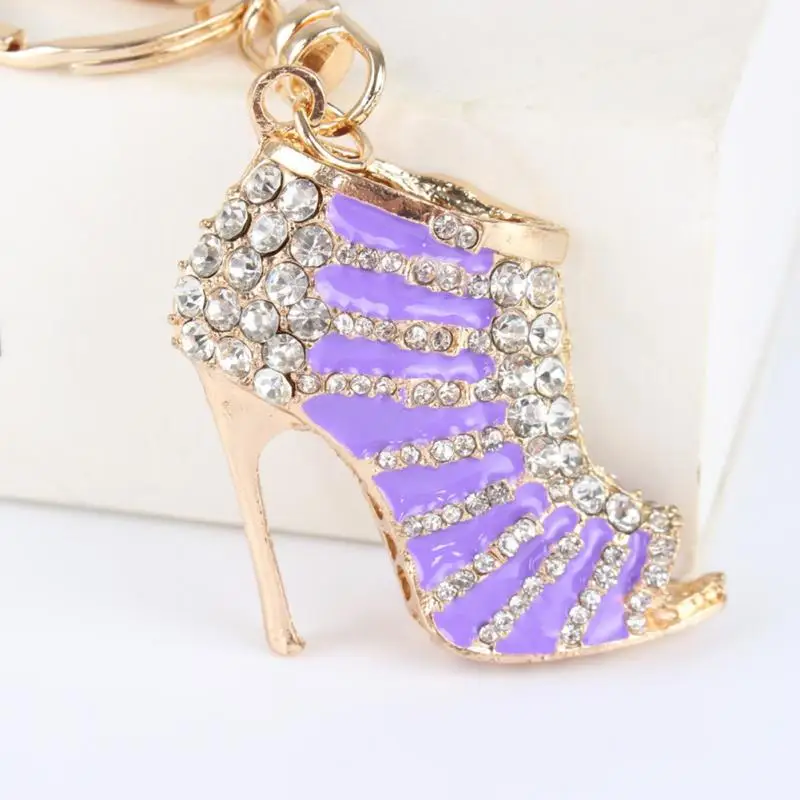 Модная обувь на высоком каблуке Дизайн брелка сумочка со стразами