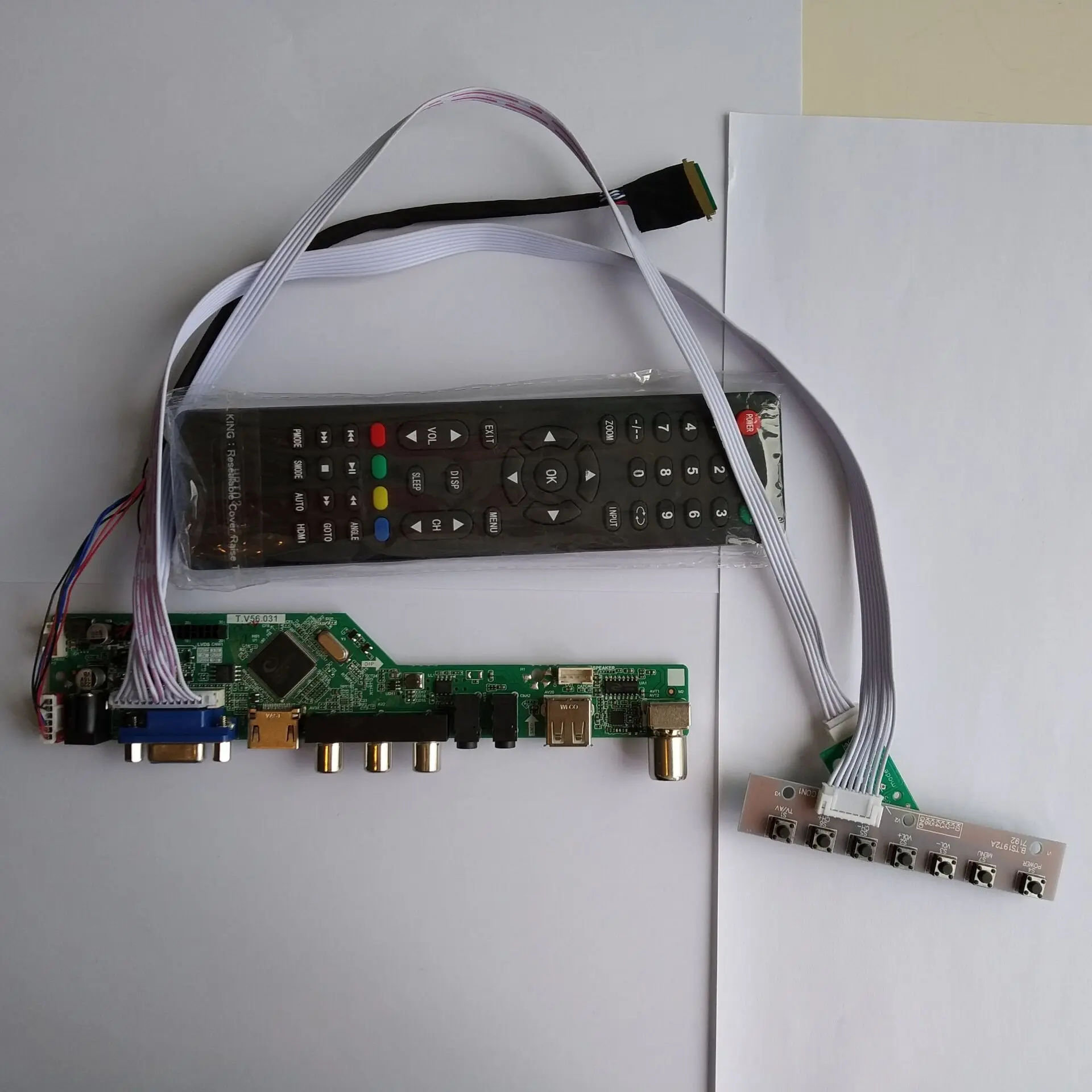 

TV LCD LED RF VGA AV USB HDMI Contorller Board DIY For LP125WH2-SLB2 12.5" 1366*768 Display Panel screen