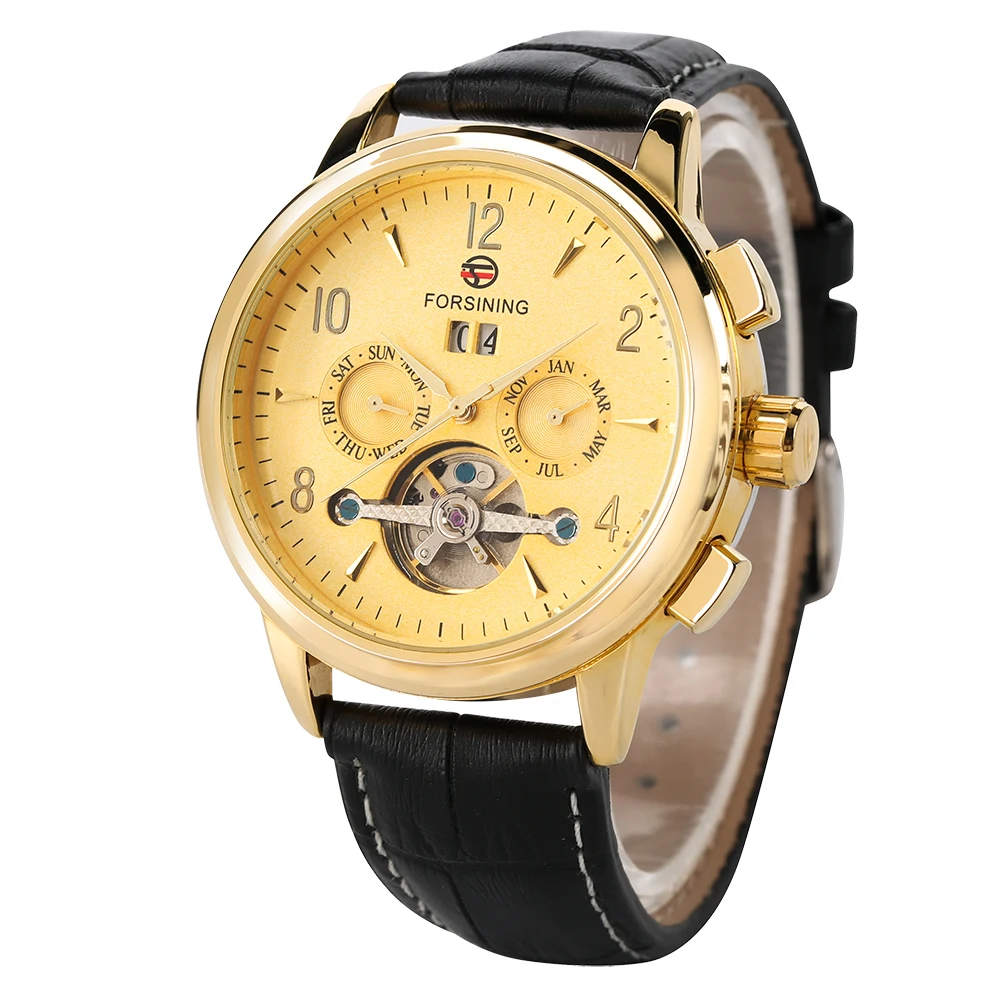 Мужские Роскошные автоматические механические часы Tourbillon с самозащитой