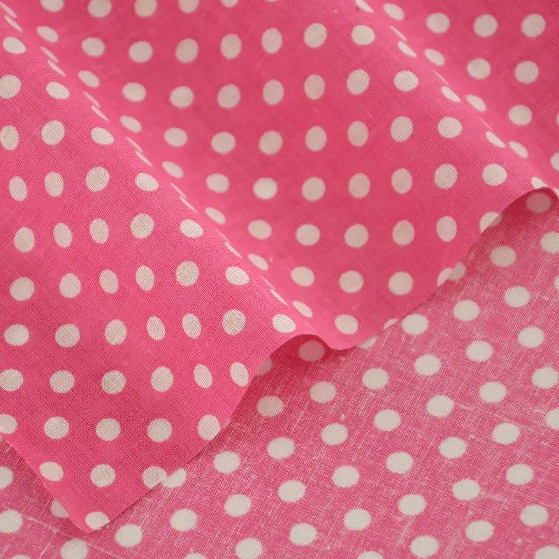 Cotton Fabrics Fat Quarter Printed White Dots Designs Rose Pink Tila Tecidos Art Work Crafts Dolls Clothes Fabric Dress Sewing|fabric ruby|fabric