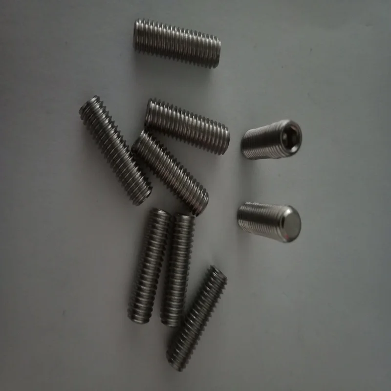

Free delivery 304 Stainless Steel Metric Thread Grub Screws Flat Point Hexagon Socket Set Screws Headless M5*4 71012 16 20 30 35