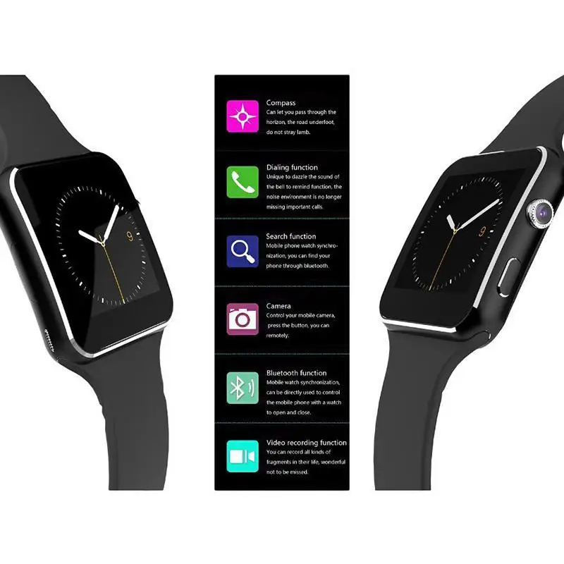 New Arrival X6 Smart Watch Men for Children Camera Clock Support SIM TF Card Bluetooth Smartwatch iPhone Xiaomi Android | Электроника
