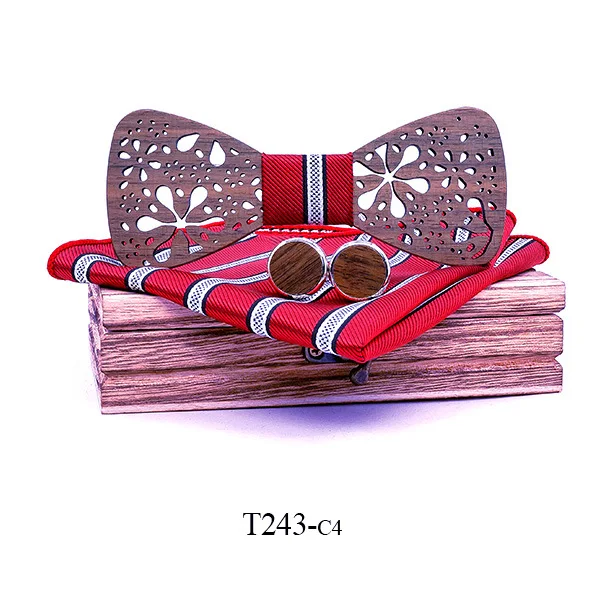 2019 новый черный орех резной деревянный галстук-бабочка ручной работы из дерева 3D