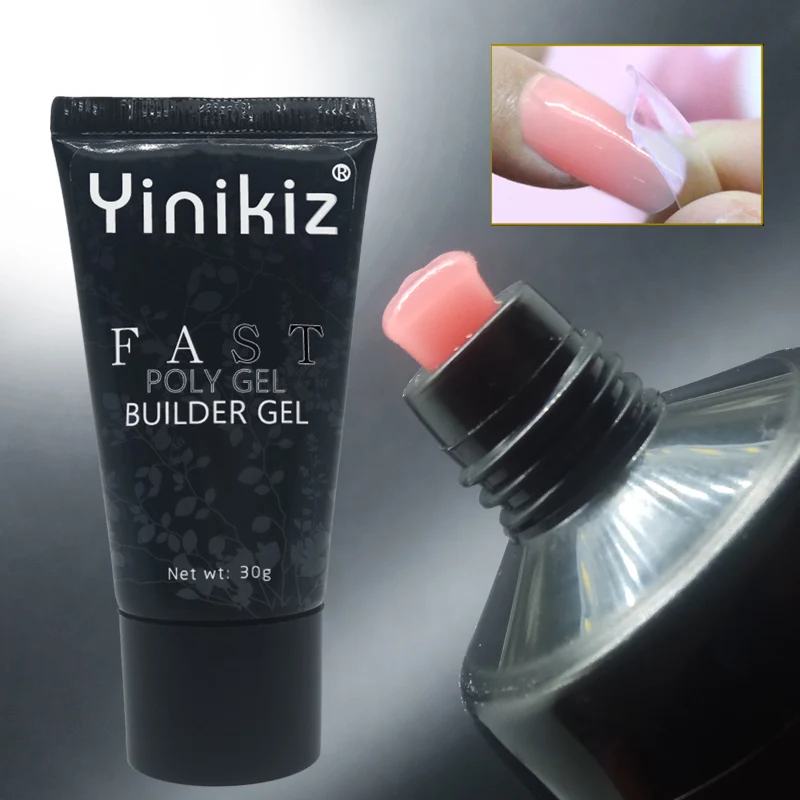 Полигель Yinikiz 6 цветов 30 г твердый желеобразный Гель для быстрого наращивания