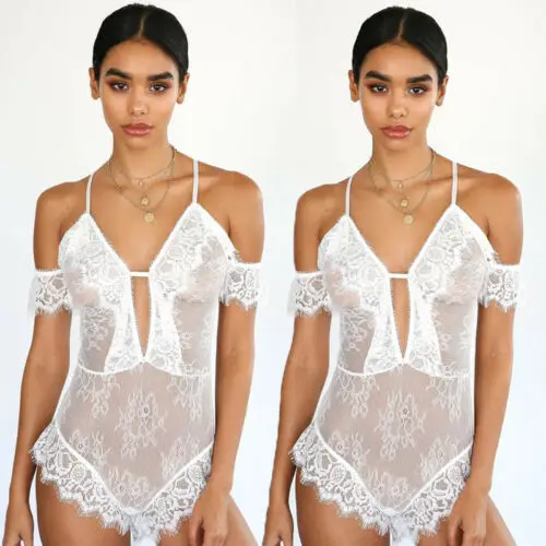 Женское сексуальное нижнее белье Тедди Babydoll с пуш-ап кружевом Babysuit g-стринги