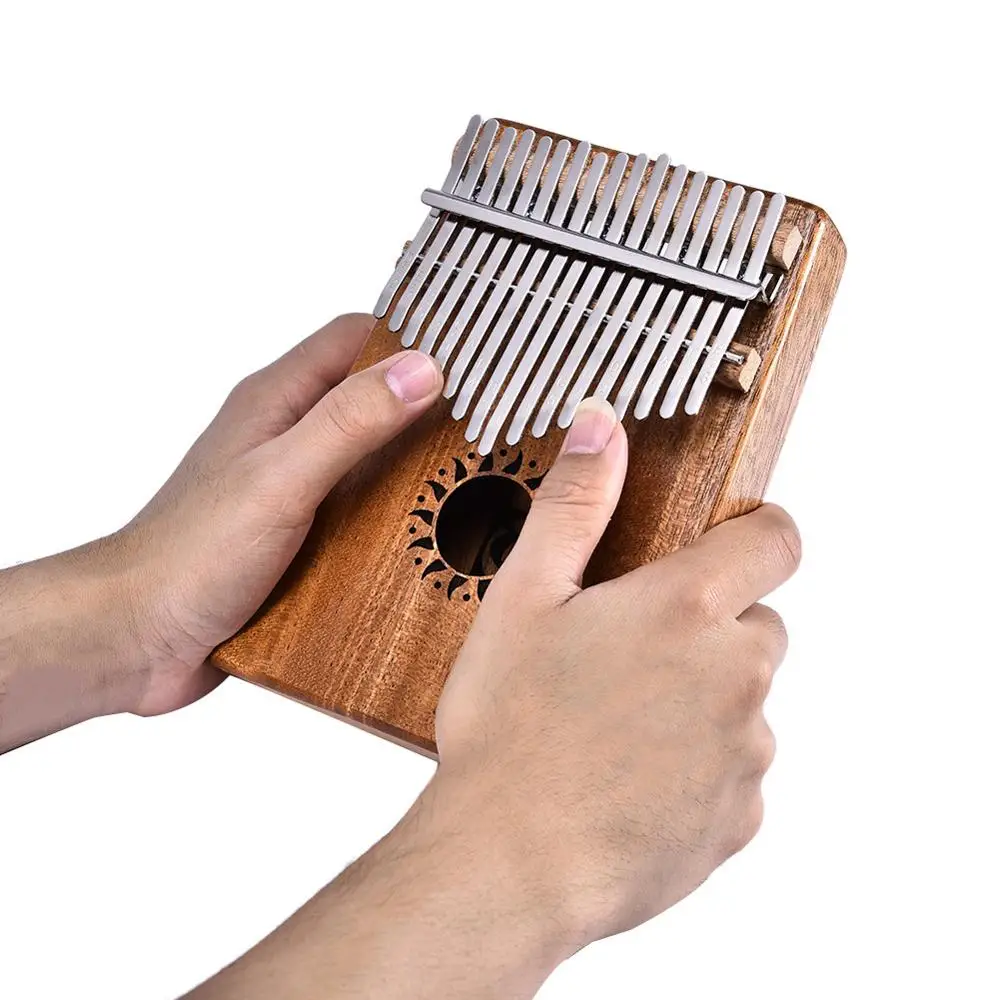 Muspor 17 клавиш Kalimba большой палец пианино Mbira Африканский музыкальный инструмент