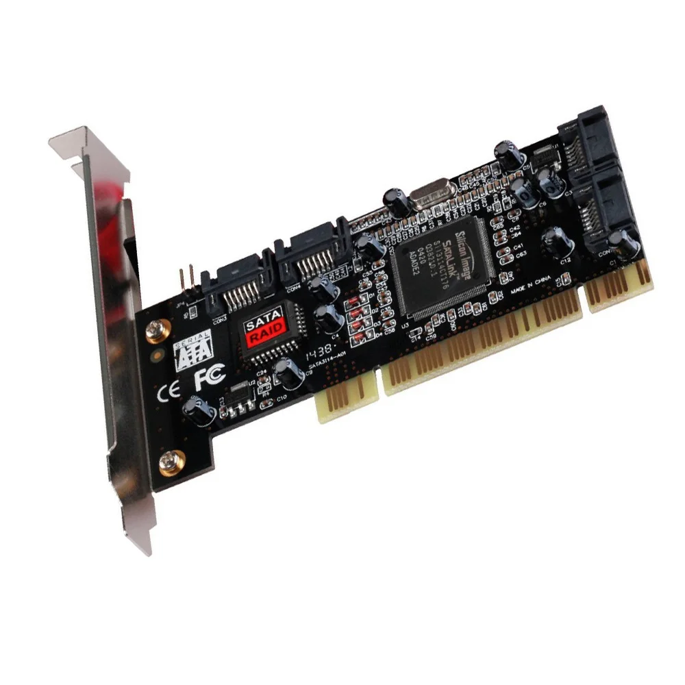 Карта расширения PCI 4 порта SATA добавить на карту с чипсетом Sil 3114 совместимый