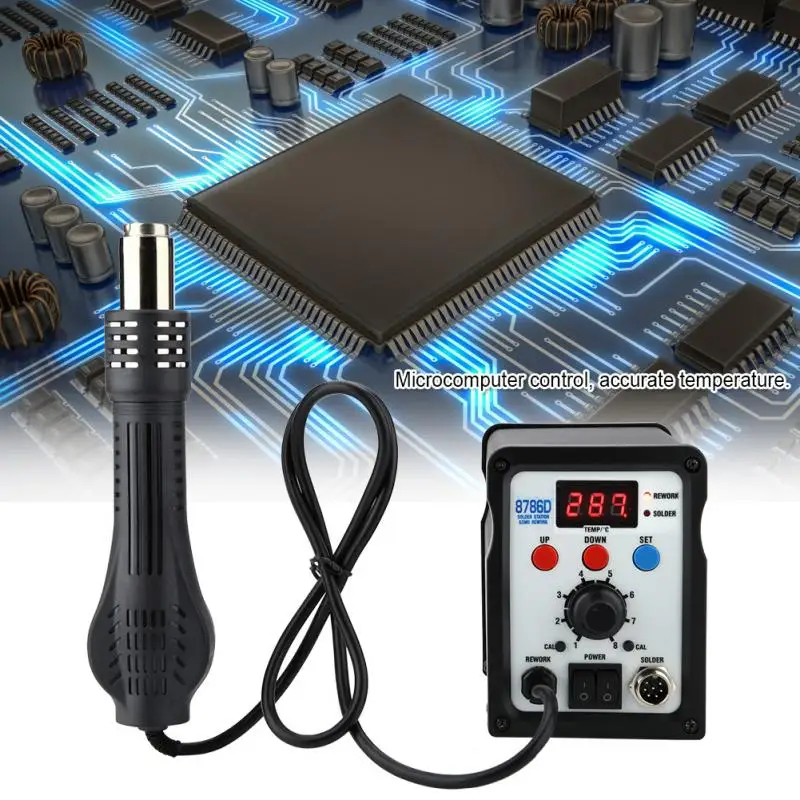 700 Вт 8786D 2 в 1 SMD паяльная станция горячего воздуха пистолет Электрический