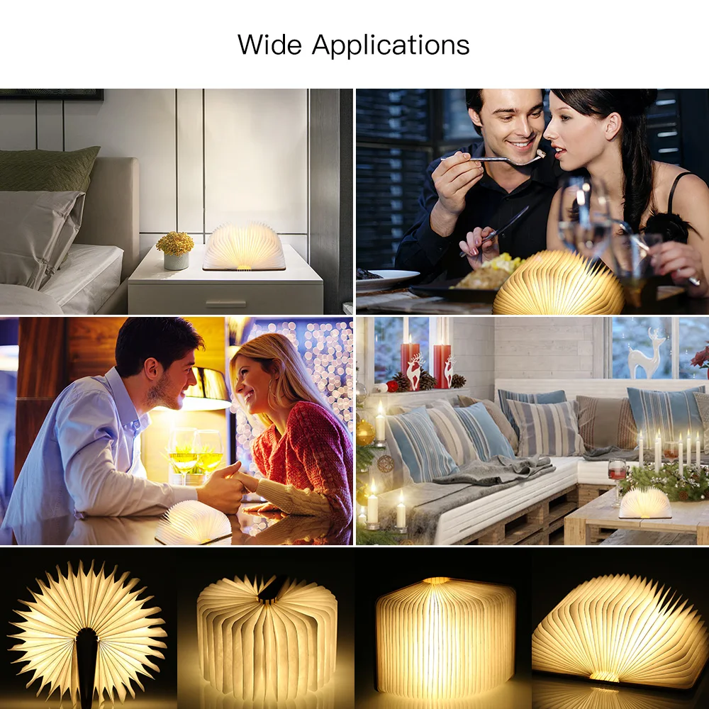 

Christmas Gift 5V 2W 8 LED Folding Foldable Book Light USB Powered Shape Changable Desk Bedside Lamp Lighting Fixture