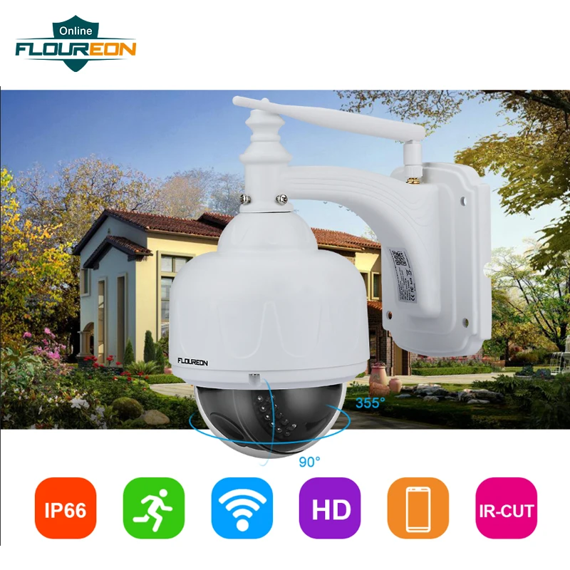 Беспроводная ip камера FLOUREON 1080P с Wi Fi система видеонаблюдения наблюдения 5X ZOOM IR CUT