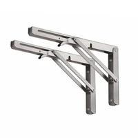 yumore 2pcslot folding triangular brackets stainless steel heavy wall mounted bench table shelf bracket furniture hardware