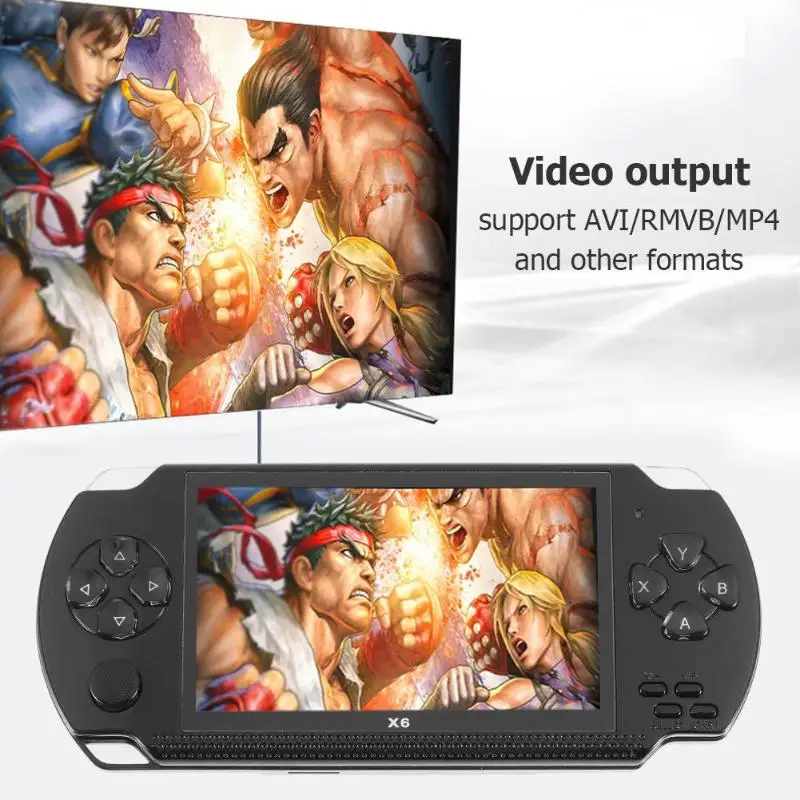 X6 4.3 inch Video Game Console Handheld 8G Memory Machine Player | Электроника
