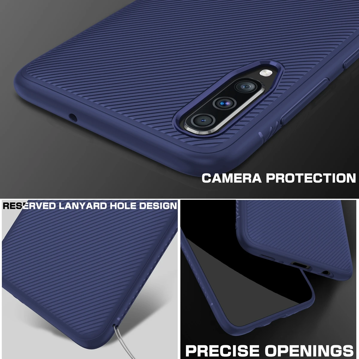 Чехол для Samsung Galaxy A70 A50 силиконовый мягкий чехол из углеродного волокна и ТПУ A40 A30