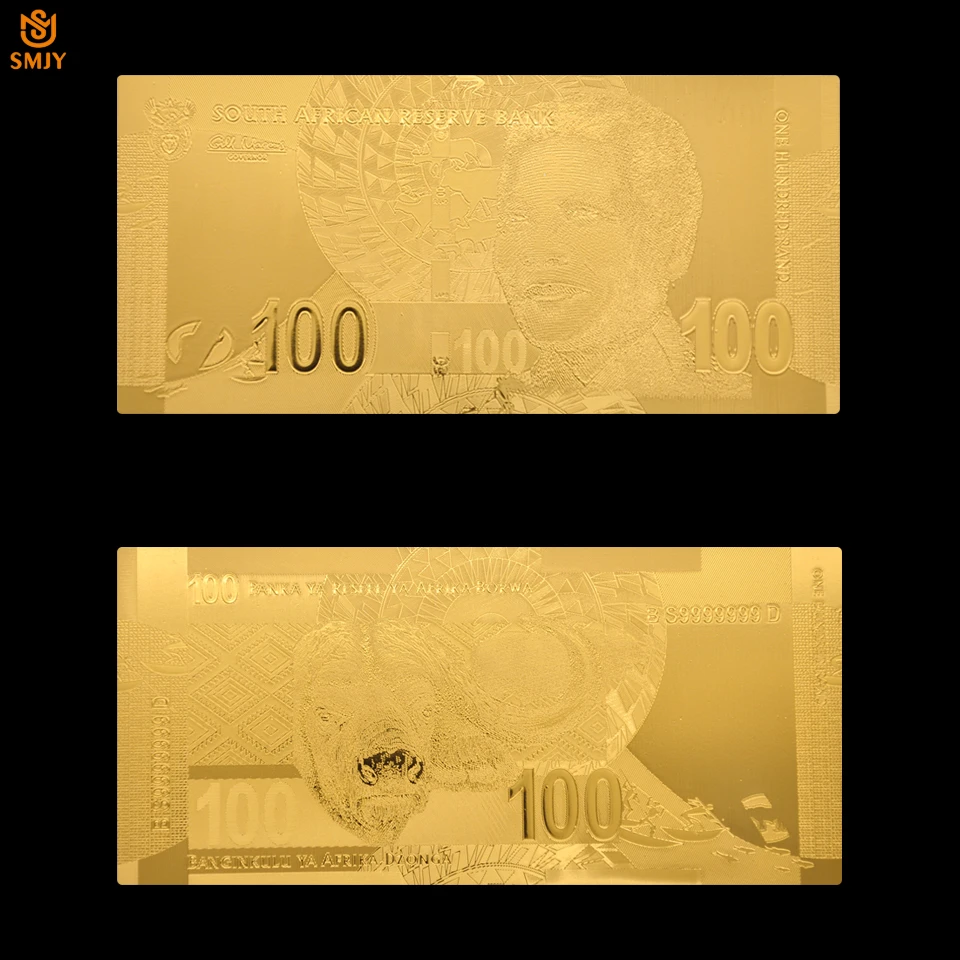 10 шт./лот набор копировальной бумаги Южной Африки 100 Rand Home Decor Золотая коллекция