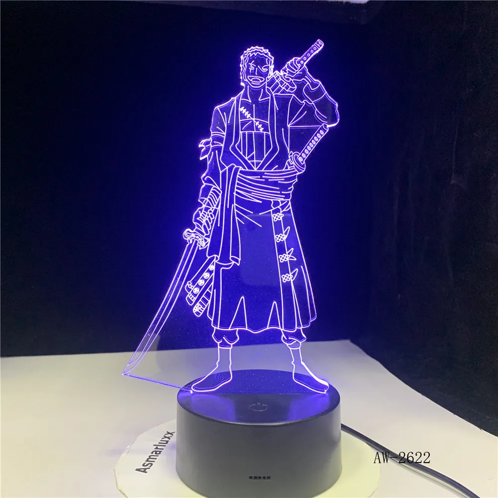 3D светодиодный креативный USB декоративный светильник аниме цельная форма