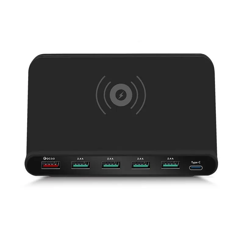 AABB универсальное беспроводное зарядное устройство 7 в 1 Qc 3 0 Quick Charge 5 Usb портов Type C