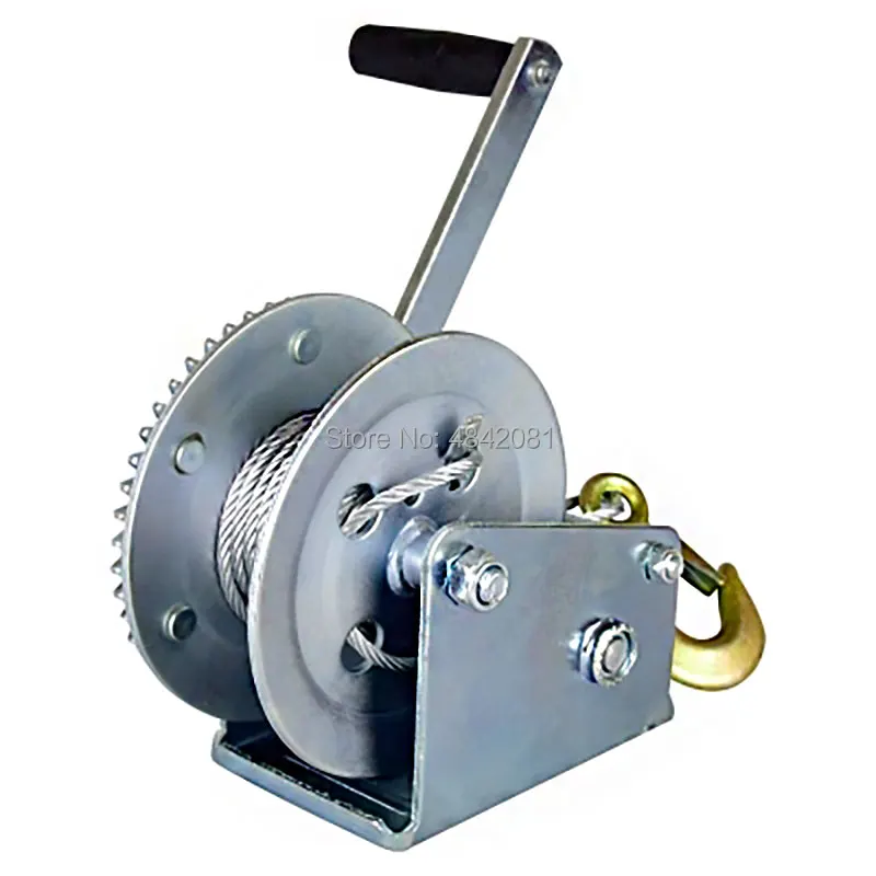 

1000lbs/1200LBSx8/15/30m Boat truck auto self-locking hand manual Galvanized steel winch hand tool lifting sling