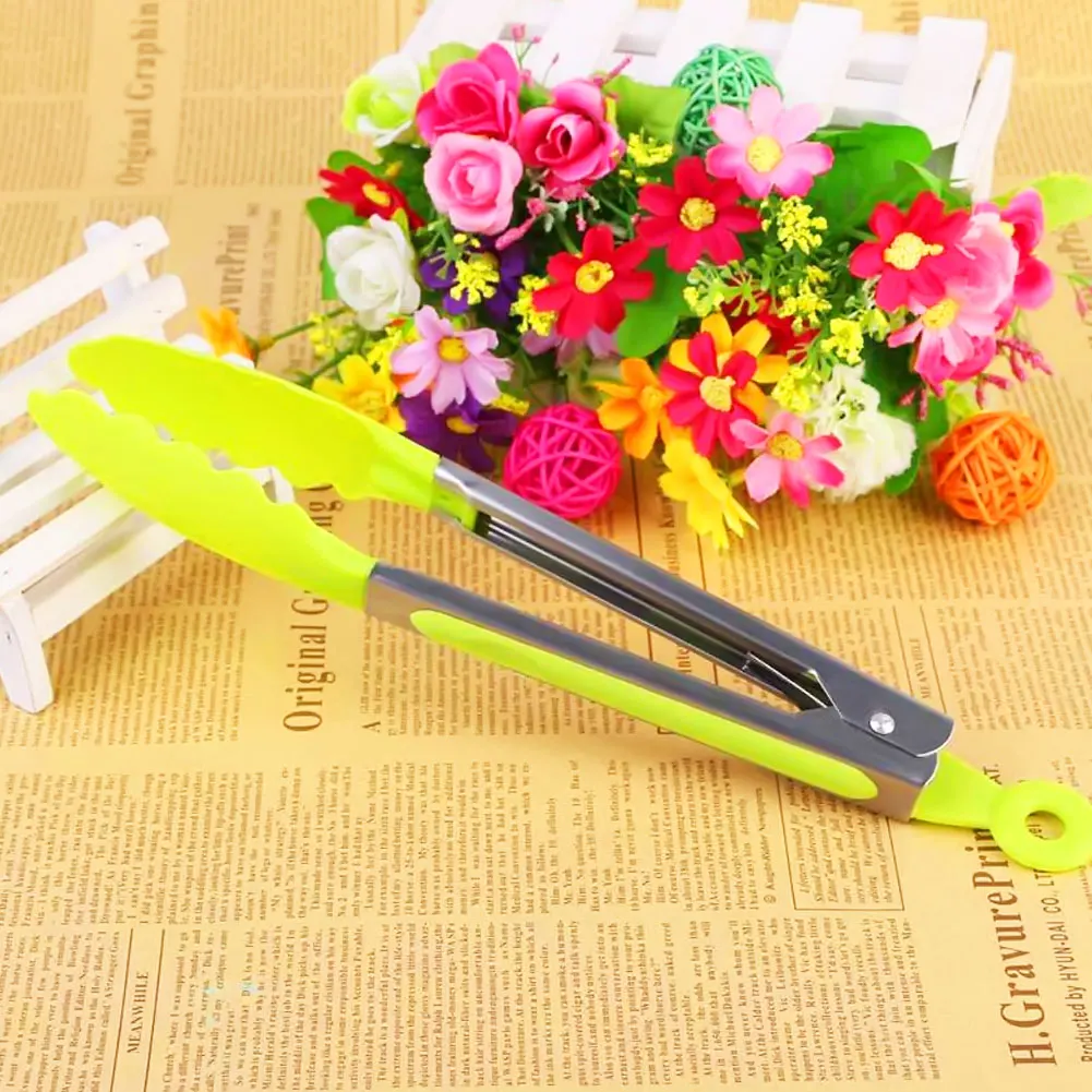 5Pcs Stainless Steel Food Grade 8 Inch Kitchen Utensil Cooking Clip Heat-resistant Clamp Accessories Salad Serving BBQ Tool | Дом и сад