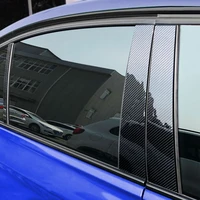 6pcs car carbon fiber window b pillar molding decor cover trim for mercedes benz gla class 2013 2014 2015 2016 2017 2018