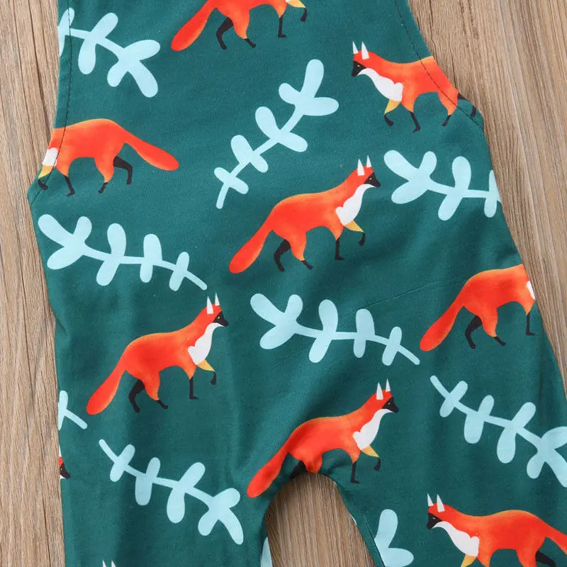 Pudcoco 2019 New Brand Seller Newborn Baby Boys Fox Romper Jumpsuit Clothes Outfit |