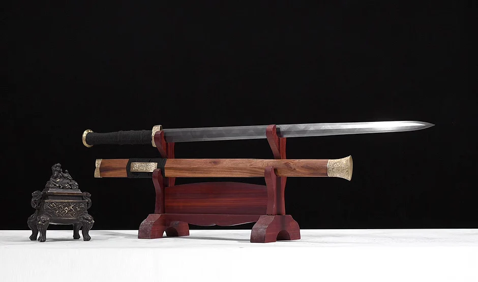 Home Decor Chinese Sword Hand-Made Damascus Folded Steel Full tang Blade Oil Quenched Collection sword Knife | Дом и сад
