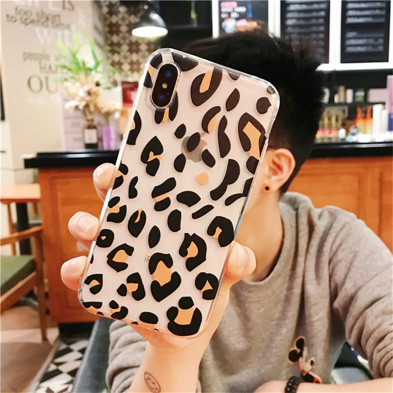 Lovebay чехол для телефона iPhone 6 6s 7 8 Plus X XR XS Max Модный милый мультяшный Леопардовый