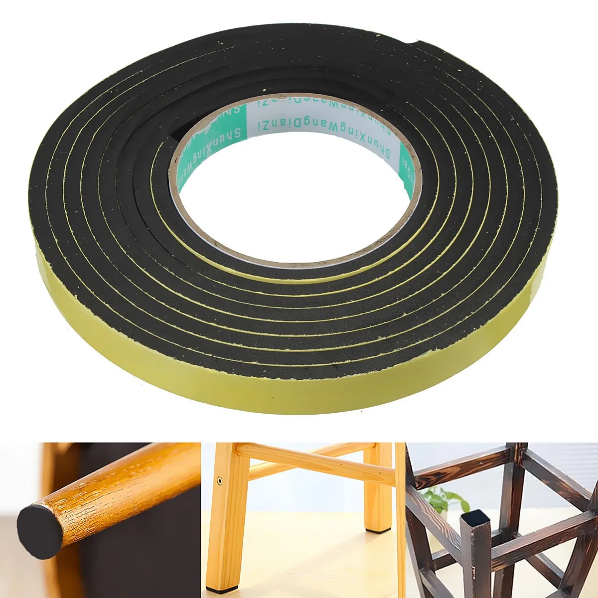 2Mx15mm Door Sealing Tape Sticky Stripping Sponge Foam Rubber Single Sided Adhesive EVA Window Seal Strips | Обустройство дома